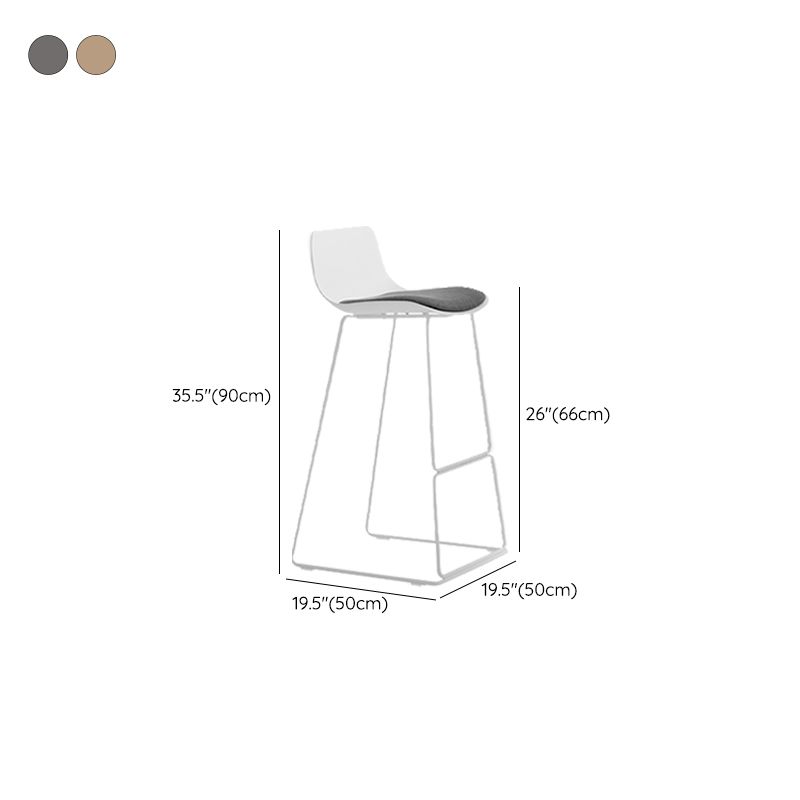 Industrial Indoor Armless Stool Plastic Bar Stool with Upholstered Clearhalo 'Bar Furniture' 'Bar Stools' 'bar_stools' 'furn' 'furn_bar_stools' 'Furniture' 'Kitchen & Dining Furniture' 1200x1200_8bc35c98-c26d-4531-b63f-a6a94d569b6e