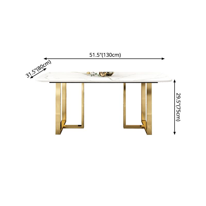 Luxury Sintered Stone Dining Table Rectangle Table with Double Pedestal in Gold Clearhalo ' dining_table' 'Dining Tables & Seating' 'Dining Tables' 'furn' 'furn_dining_table' 'Furniture' 'furniture_dining_table' 'Kitchen & Dining Furniture' 'kitchen&dining_furn' 'kitchen' 'kitchen_dining_table' 1200x1200_8bc38a7f-62fe-4d27-897c-d334f1d3cf2e