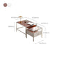 Modern 2 Nesting Glass Coffee Table Set Steel 4 Legs 1 - Drawer Cocktail Table Clearhalo 'Coffee & Accent Tables' 'Coffee Tables' 'coffee_tables' 'furn' 'furn_coffee_tables' 'Furniture' 'Living Room Furniture' 1200x1200_8bc62942-7d9b-45cf-ae91-6a23a8b033e2