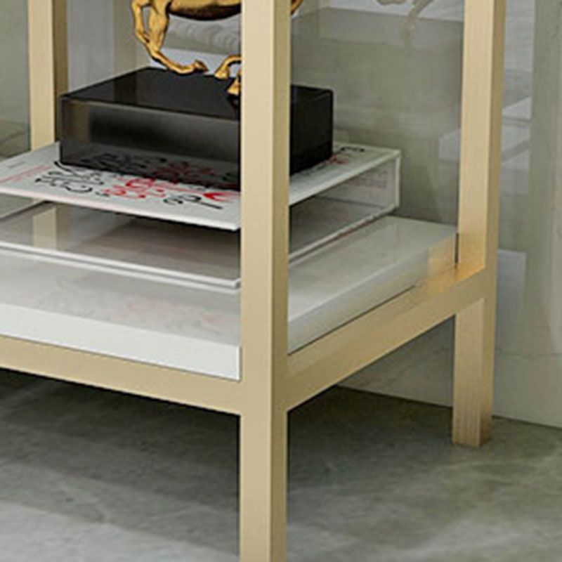 Contemporary Metal Vertical Book Shelf Open Shelf Bookcase For Office