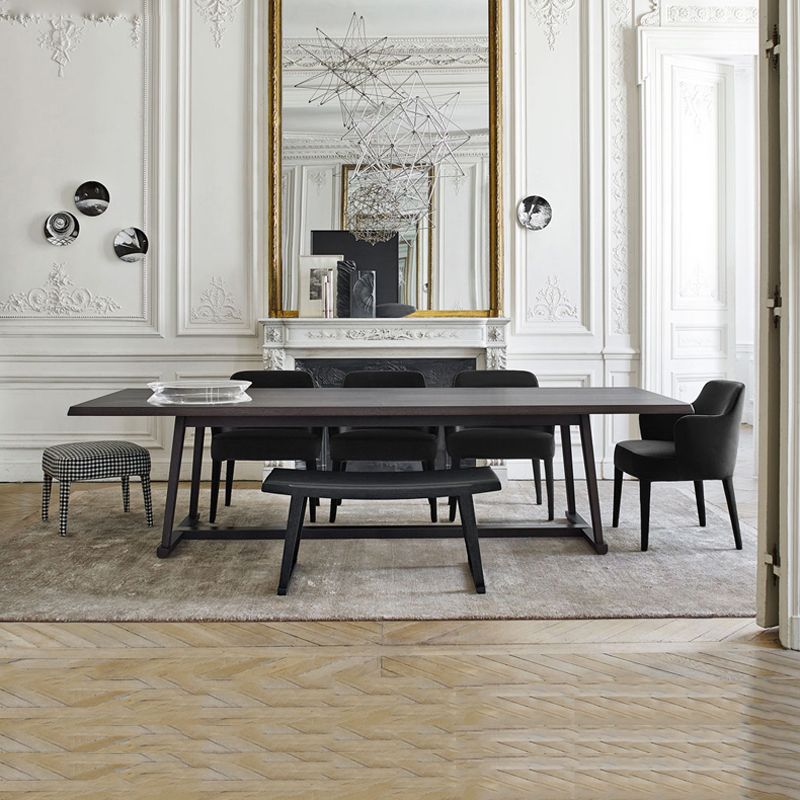 Solid Wood Modern Table for Restaurant Rectangle Dining Table with Trestle Base Clearhalo ' dining_table' 'Dining Tables & Seating' 'Dining Tables' 'furn' 'furn_dining_table' 'Furniture' 'furniture_dining_table' 'Kitchen & Dining Furniture' 'kitchen&dining_furn' 'kitchen' 'kitchen_dining_table' 1200x1200_8bc6f345-76c4-45c4-b0e9-1a301aa39597