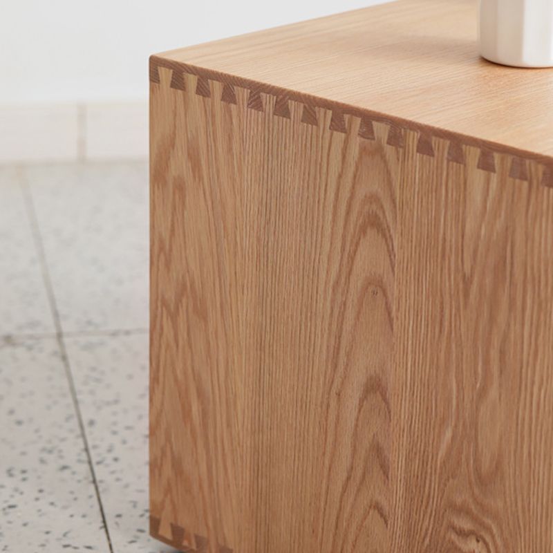 パールウッドベッドサイドキャビネット1引き出しコンテンポラリーオープンストレージベッドナイトスタンド