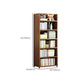 Contemporary Bamboo Bookcase Standard Closed Back Bookshelf with Shelves Clearhalo 'Bookcases' 'furn' 'furn_bookcases' 'Furniture' 'Office Furniture' 1200x1200_8bc7bf9b-9486-4e72-bcd6-671e34beb935