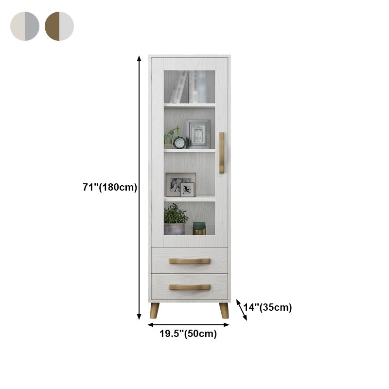Contemporary Style Standard Bookcase Vertical Book Shelf with Drawer Storage Clearhalo 'Bookcases' 'furn' 'furn_bookcases' 'Furniture' 'furniture_bookcases' 'kitchen' 'kitchen_bookcases' 'Living Room Furniture' 'Office Furniture' 1200x1200_8bc875e3-9d56-400d-b24f-22135ccbc606
