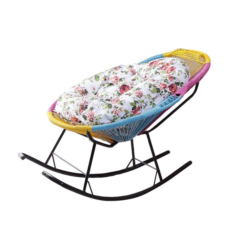 Chaise de culbuteur à corde tissée moderne