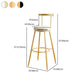 Glam Low Back Footrest Barstool Matte Finish Leather Reception Stool Clearhalo 'Bar Furniture' 'Bar Stools' 'bar_stools' 'furn' 'furn_bar_stools' 'Furniture' 'furniture_bar_stools' 'Kitchen & Dining Furniture' 1200x1200_8bc94bbf-5130-409e-aced-b3f1e5ea0e68