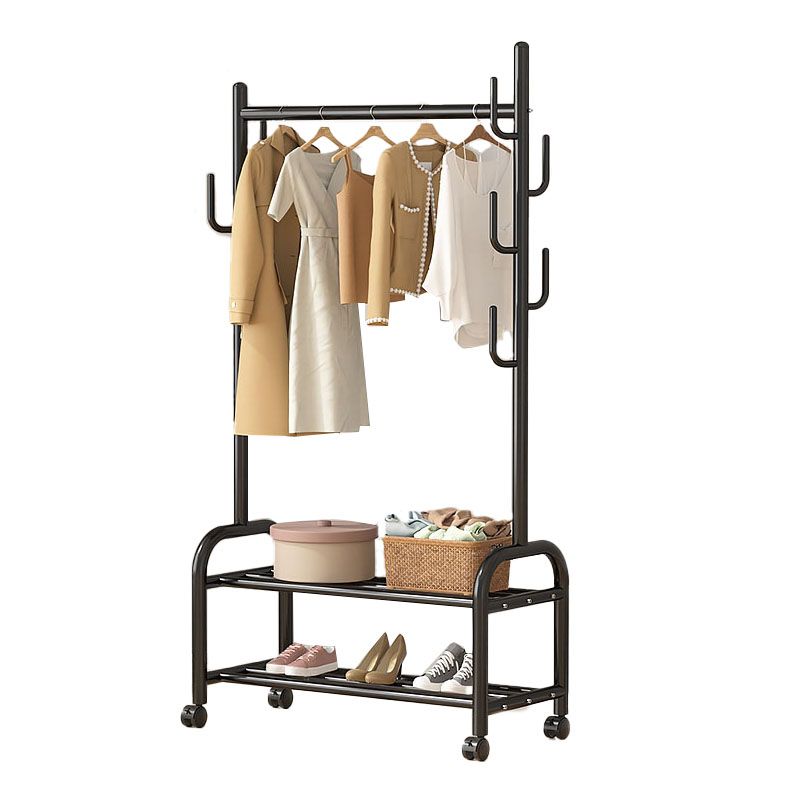 Modern Coat Rack Hanging Rail Storage Shelving and Hooks Coat Hanger Clearhalo 'Entry & Mudroom Furniture' 'furn' 'furn_hall_tree_coat_racks' 'Furniture' 'Hall Trees & Coat Racks' 'hall_tree_coat_racks' 1200x1200_8bcc3f32-5759-40cc-93f4-05de2a8cc0bd