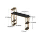 Glam Style Table in Iron Top and Faux Marble with Shelf Milk Tea Shop Bar Table Clearhalo 'Bar Furniture' 'Bar Tables' 'bar_tables' 'furn' 'furn_bar_tables' 'Furniture' 'furniture_bar_tables' 'Kitchen & Dining Furniture' 1200x1200_8bccd5bd-3f13-4565-93e7-9ff7c6fcd14b