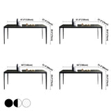 Modern Rectangle Dining Table Sintered Stone Dining Table with 4 Metal Legs Clearhalo ' dining_table' 'Dining Tables & Seating' 'Dining Tables' 'Furniture' 'furniture_dining_table' 'Kitchen & Dining Furniture' 'kitchen&dining_furn' 'kitchen' 'kitchen_dining_table' 1200x1200_8bcd19f6-1c11-4521-a641-483140ce05ce