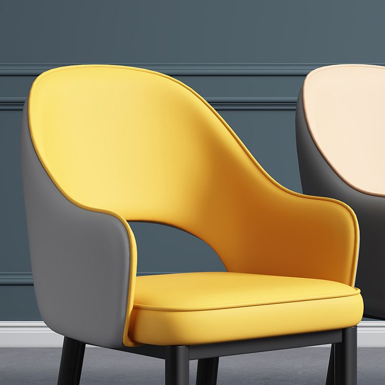 Silla de comedor de estilo contemporáneo silla de brazo con tapicería