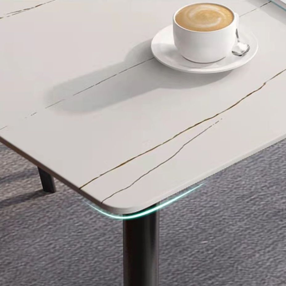 Tavolo da pranzo in pietra sinterizzato rettangolare tavolo da cucina industriale con 4 gambe