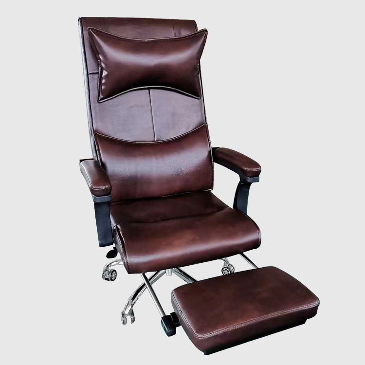 Contemporary Office Chair Tilt Mechanism Footrest Pillow Included Executive Chair Clearhalo 'furn' 'furn_office_chair' 'Furniture' 'Office Chairs' 'Office Furniture' 'office_chair' 1200x1200_8bd0bdf3-1b37-4e09-aaa2-58a2a745313a