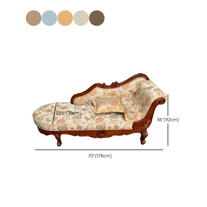 French Country Upholstered Chaise Lounge Couch Rolled Arms Chaise Lounge Chair Clearhalo 'Chairs & Seating' 'Chaise Lounge' 'chaise_lounge' 'furn' 'furn_chaise_lounge' 'Furniture' 'Living Room Furniture' 1200x1200_8bd1c81d-11de-4037-93d4-f66e2d898bd0
