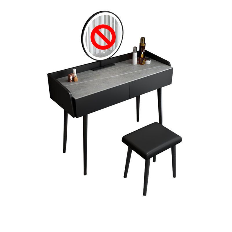 Contemporary Stone Makeup Dressing Table 2-Drawer Vanity Table Set Clearhalo 'Bedroom Furniture' 'furn' 'furn_makeup_vanities' 'Furniture' 'Makeup Vanities' 'makeup_vanities' 1200x1200_8bd24b5d-f0bf-4af9-bf39-83f563b2d39a