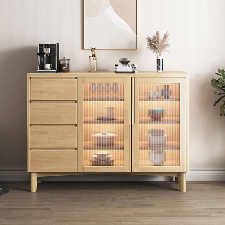 Table buffet en bois massif de style moderne.