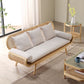 Tropical Corduroy Sofa in Solid Wood Linen Sofa for Living Room