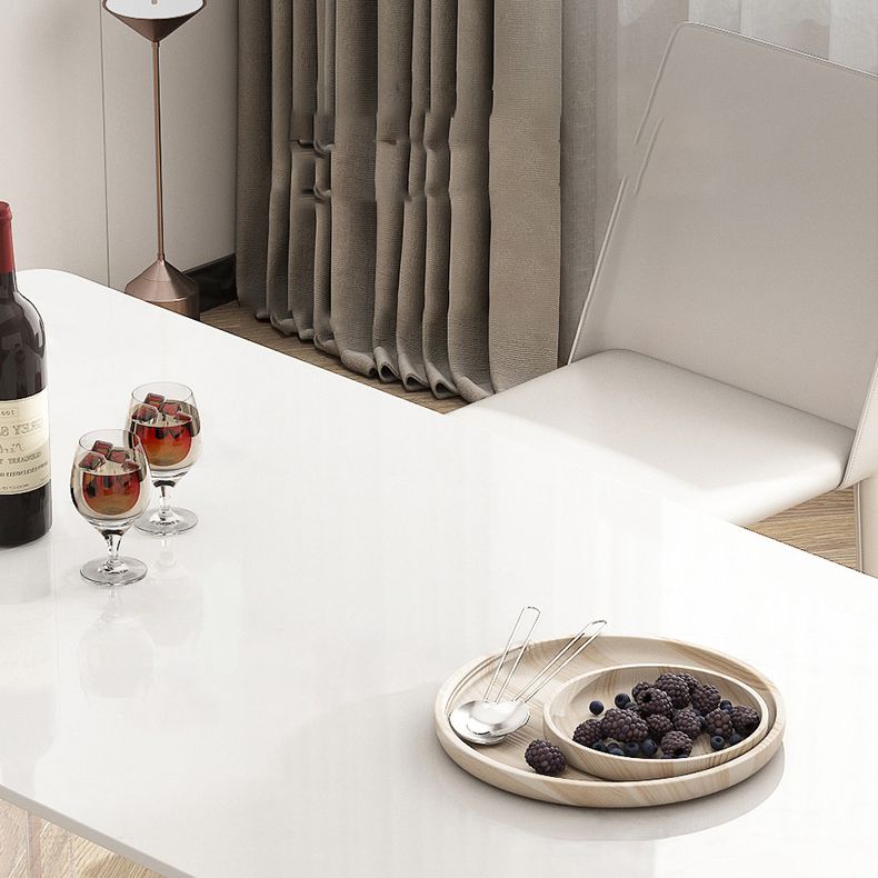 Moderne eettafel ingesteld 1/4/5/7 pc's gesinterde stenen bovenste eettafel met armloze stoelen