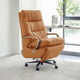 Silla de oficina de tobogán moderna con brazos acolchados de cuero altura de altura de asiento ajustable