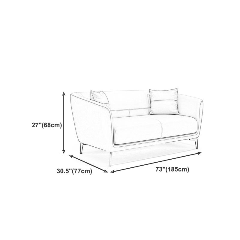 Contemporary Tight Back Tuxedo Arm Loveseat with Black Legs 68H Clearhalo 'furn' 'furn_sofas' 'Furniture' 'furniture_sofas' 'kitchen' 'kitchen_sofas' 'Living Room Furniture' 'Sofa' 'sofas' 1200x1200_8bd6e069-be50-4f24-a813-c7a0e32ddedf