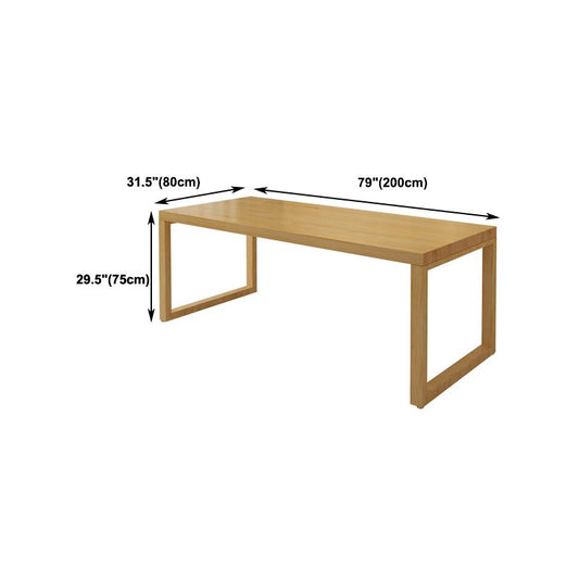 Desca da 30 "H Office Desk Office in legno massiccio di scrittura naturale rettangolare