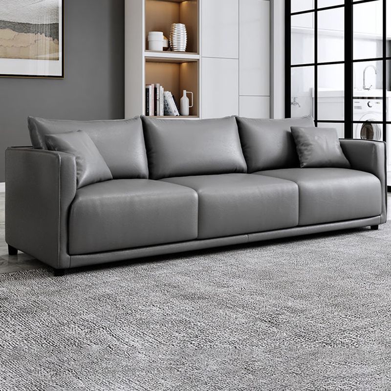 Modern 3-seater Sofa Three Pillows Back Couch with Square Arms for Apartment Clearhalo 'furn' 'furn_sofas' 'Furniture' 'furniture_sofas' 'Living Room Furniture' 'Sofa' 'sofas' 1200x1200_8bd7f7fa-7c7e-45bd-86e9-500b1efb1ccb