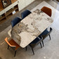 Juego de mesa de comedor rectangular moderno de piedra sinterizada, juego de comedor de 1/2/7 piezas para uso doméstico