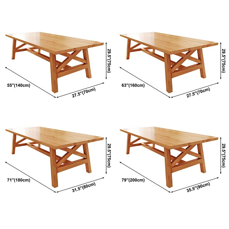 Rectangle Pine Solid Wood Table Modern Dining Table with Trestle Base for Restaurant Clearhalo ' dining_table' 'Dining Tables & Seating' 'Dining Tables' 'furn' 'furn_dining_table' 'Furniture' 'furniture_dining_table' 'Kitchen & Dining Furniture' 'kitchen&dining_furn' 'kitchen' 'kitchen_dining_table' 1200x1200_8bdd6ca0-70c1-4eae-bb68-c9a3ff3d615e