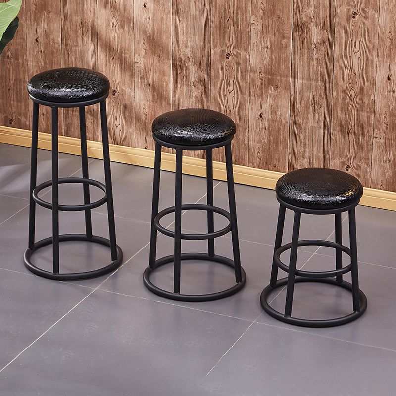 Industrial Armless Backless Counter Stool Steel Cashier Bar Stool with Pedal Clearhalo 'Bar Furniture' 'Bar Stools' 'bar_stools' 'furn' 'furn_bar_stools' 'furniture_bar_stools' 'Kitchen & Dining Furniture' 'kitchen&dining_furn' 'kitchen' 'kitchen_furn' Furniture' 1200x1200_8be18a22-c3cb-4f9e-b49b-899c6e7d728a