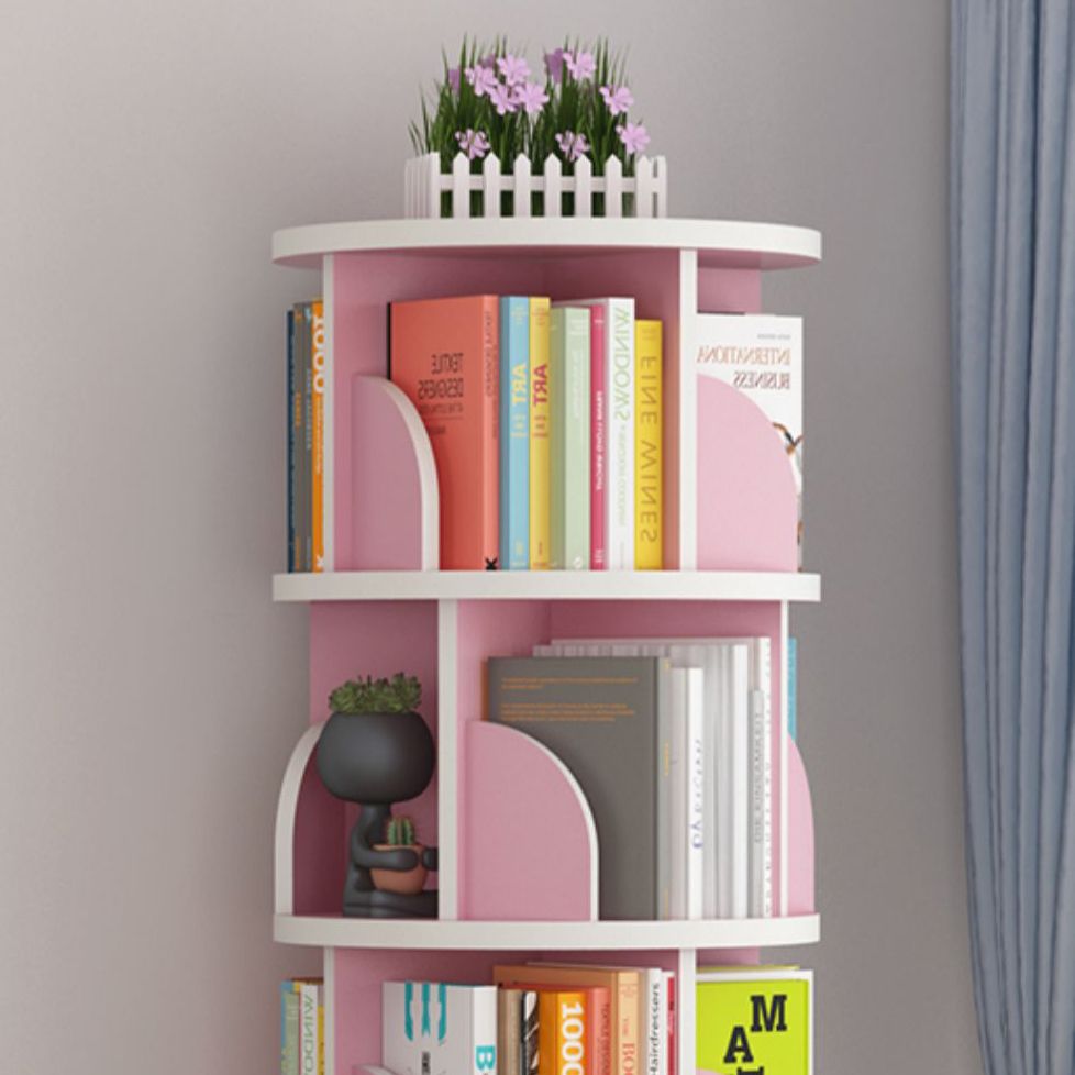 Estantería de madera abierta sala de estar moderna de la casa giratoria