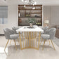 Glam Style 1/4/5 Pieces Dining Set White-gold Table Kitchen Set for Living Room Clearhalo 'Dining Room Sets' 'Dining Tables & Seating' 'dining_room_set' 'furn' 'furn_dining_room_set' 'Furniture' 'furniture_dining_room_set' 'Kitchen & Dining Furniture' 'kitchen&dining_furn' 'kitchen' 1200x1200_8be41bc7-4541-4e09-b451-c04828a92438