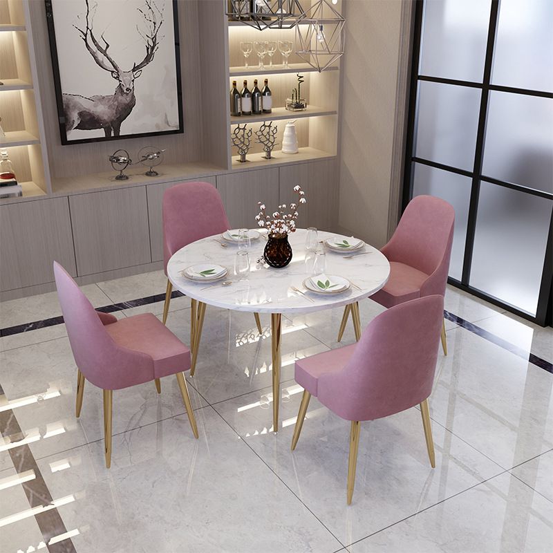 Nordic glam rond Table de table de pierre fritté 1/3/5/7 pièces