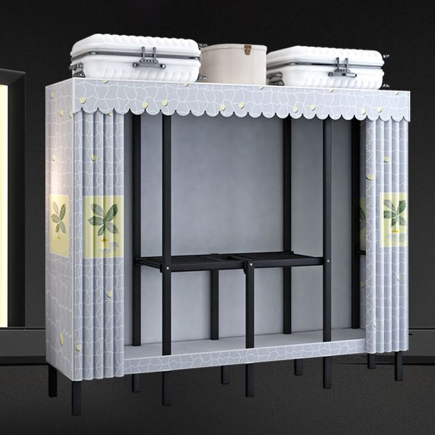 Industriegarderobe Armoire Schwarzer Aufbewahrungsschrank für Schlafzimmer