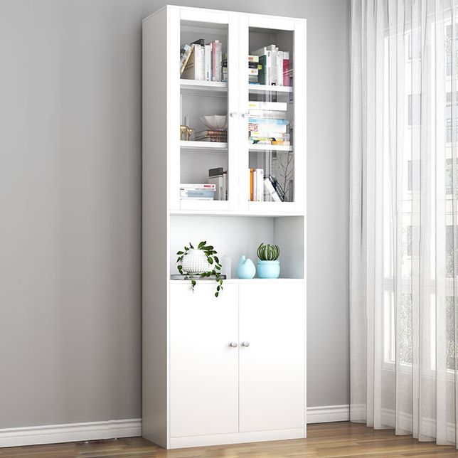 Contemporary Style Metal Bookcase Closed Back Bookshelf for Home Office