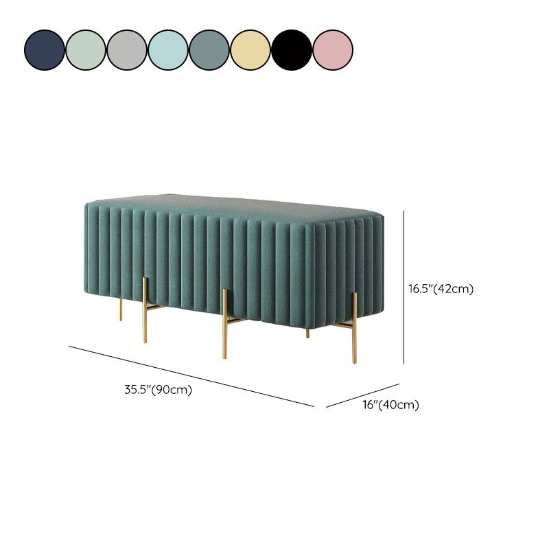 Glam Entryway Bench Cushioned Metal Seating Bench with Metal Legs Clearhalo 'Benches' 'Chairs & Seating' 'furn' 'furn_benches' 'Furniture' 'Living Room Furniture' 1200x1200_8be77e9a-b54b-4f9c-8d46-8c5d2f0f95f9