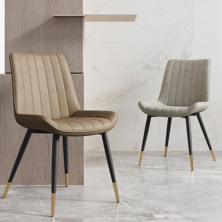 Scandinavian Study Room Leather Side Chair Matte Finish Parsons Dining Chairs Clearhalo ' kitchen&dining_furn' 'Dining Chairs' 'Dining Tables & Seating' 'dining_chair' 'furn' 'furn_dining_chair' 'Furniture' 'furniture_dining_chair' 'Kitchen & Dining Furniture' 'kitchen' 1200x1200_8be7a661-d173-4b1d-9b75-e142da698010