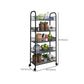 Contemporary Metal Bookcase Standard Open Back Bookshelf with Shelves