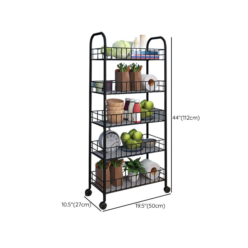 Contemporary Metal Bookcase Standard Open Back Bookshelf with Shelves