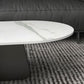 Glam Style Oval Coffee Table with Marble Top and Iron Base in Black Clearhalo 'Coffee & Accent Tables' 'Coffee Tables' 'coffee_tables' 'furn' 'furn_coffee_tables' 'Furniture' 'Living Room Furniture' 1200x1200_8be9d5ba-4707-4f70-aa82-30bceca9f3f7