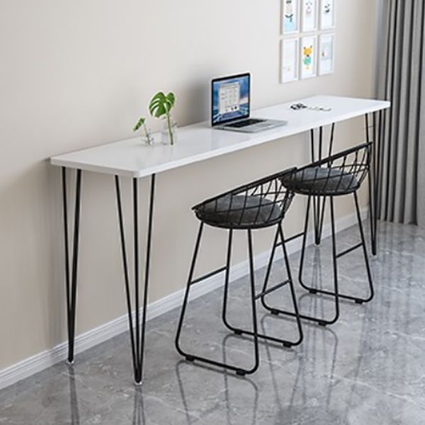 Wood Bar Dining Table Modern Rectangle Bar Table with 4 Legs Pedestal for Dessert Shop Clearhalo 'Bar Furniture' 'Bar Tables' 'bar_tables' 'furn' 'furn_bar_tables' 'Furniture' 'furniture_bar_tables' 'Kitchen & Dining Furniture' 1200x1200_8bea30f0-338e-4216-8020-645265d51aab