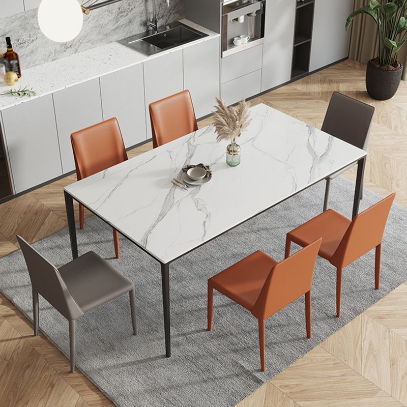 Dining Room Dinner Kitchen Table Rectangle 4 Legs Dining Table Clearhalo 'Dining Tables & Seating' 'Dining Tables' 'dining_table' 'furn' 'furn_dining_table' 'Furniture' 'Kitchen & Dining Furniture' 1200x1200_8bec3019-c084-4f9f-8c7b-ba12095ef86d