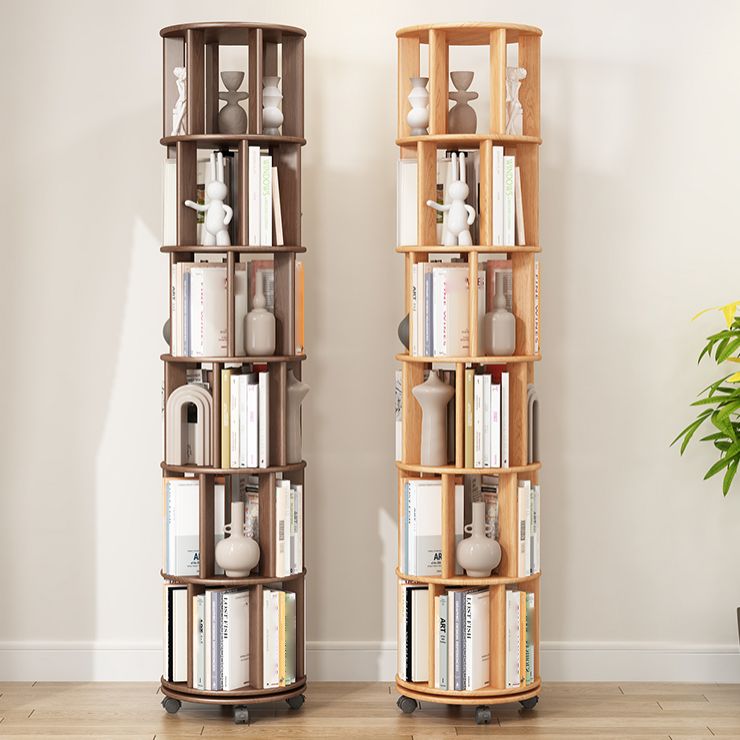 Scandinavian Style Bookshelf with Casters Bookcase for Home Office Study Room Clearhalo 'Bookcases' 'Furniture' 'furniture_bookcases' 'kitchen' 'kitchen_bookcases' 'Living Room Furniture' 'Office Furniture' 1200x1200_8bec3a29-e45a-411f-b261-ee492cdefb23