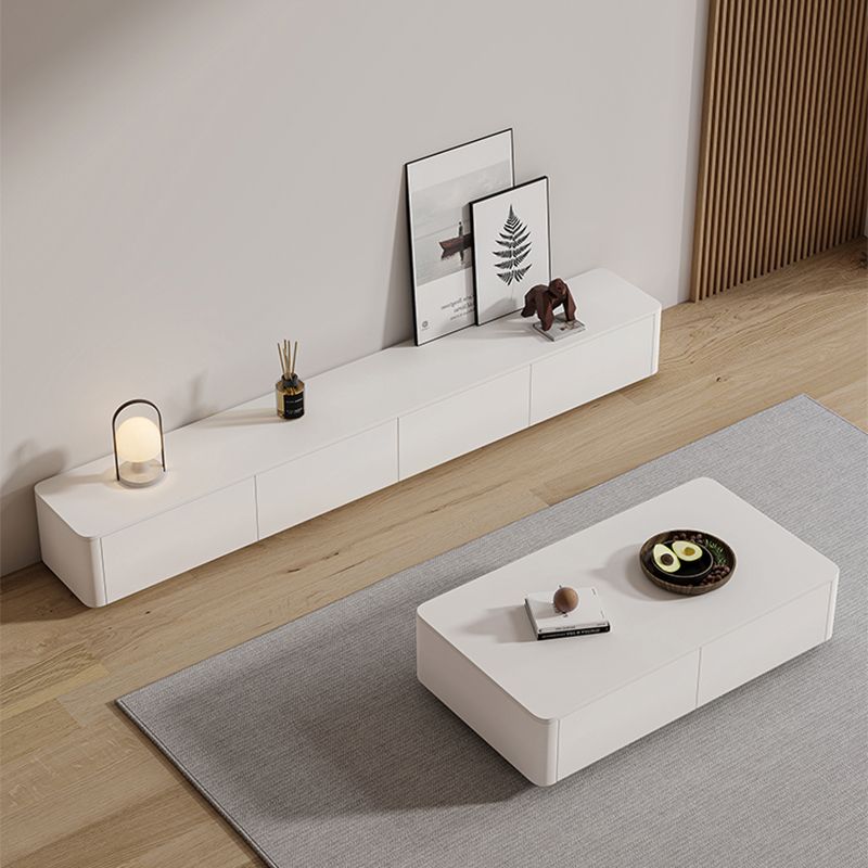 Block Coffee Cocktail Table with 4 Storage Drawers Wood Top Modern Clearhalo 'Coffee & Accent Tables' 'Coffee Tables' 'coffee_tables' 'furn' 'furn_coffee_tables' 'Furniture' 'Living Room Furniture' 1200x1200_8bec8e38-48d0-4099-a627-32b7c1ca886c