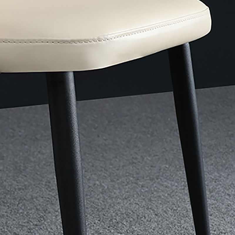 Modern Style Metal Parsons Chair Upholstered Side Chair with Black Legs Clearhalo 'Dining Chairs' 'Dining Tables & Seating' 'dining_chair' 'furn' 'furn_dining_chair' 'Furniture' 'furniture_dining_chair' 'Kitchen & Dining Furniture' 1200x1200_8bed11a9-b1c7-4993-85a6-32dad1c1c0ec