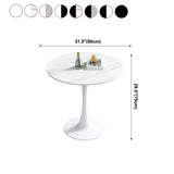 Simple Round Dining Table Sintered Stone Table with Tulip Base for Dining Room Clearhalo ' dining_table' 'Dining Tables & Seating' 'Dining Tables' 'furn' 'furn_dining_table' 'Furniture' 'furniture_dining_table' 'Kitchen & Dining Furniture' 'kitchen&dining_furn' 'kitchen' 'kitchen_dining_table' 1200x1200_8bed81ef-53a9-4a6a-93c9-b394a48aebb1