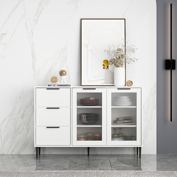 Living Room 32-inch Height Sideboard Contemporary Style Artificial Wood Cupboard Clearhalo 'buffet_sideboard' 'Buffets & Sideboards' 'furn' 'furn_buffet_sideboard' 'Furniture' 'furniture_buffet_sideboard' 'Kitchen & Dining Furniture' 1200x1200_8bedaf56-dfd1-4f3e-8639-f644d9df3a2b