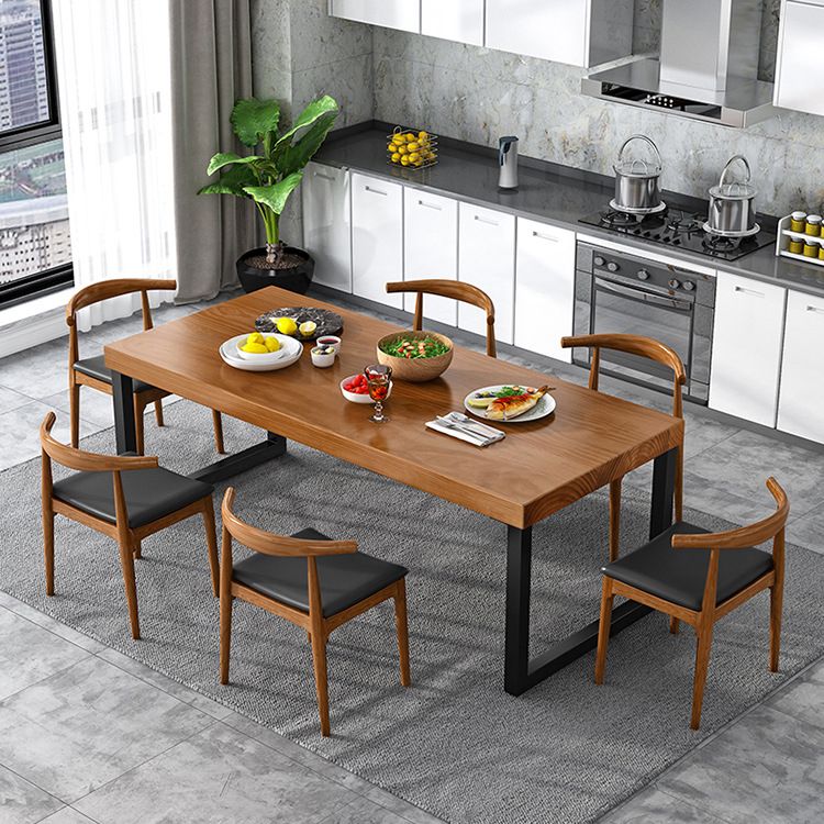 Industrial 1/2/7 Pieces Dinette Set Solid Wood Dining Table and Chairs Clearhalo 'Dining Room Sets' 'Dining Tables & Seating' 'dining_room_set' 'furn' 'furn_dining_room_set' 'Furniture' 'furniture_dining_room_set' 'Kitchen & Dining Furniture' 1200x1200_8bedb3f8-c207-4867-9457-1ca7563395f6