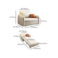 Contemporary Sleeper Sofa Stainless Steel Upholstered Pillow Back Futon Sofa Bed