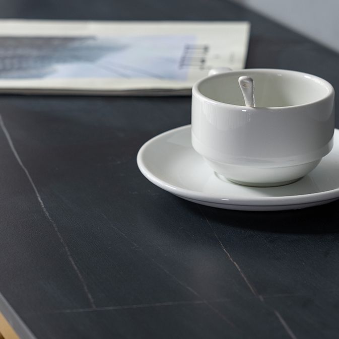 Stone Bar Table Glam Rectangle Bar Dining Table with Double Pedestal for Living Room Clearhalo 'Bar Furniture' 'Bar Tables' 'bar_tables' 'furn' 'furn_bar_tables' 'Furniture' 'Kitchen & Dining Furniture' 1200x1200_8bf0ce6e-76ad-455f-8e91-188356fe9b4b