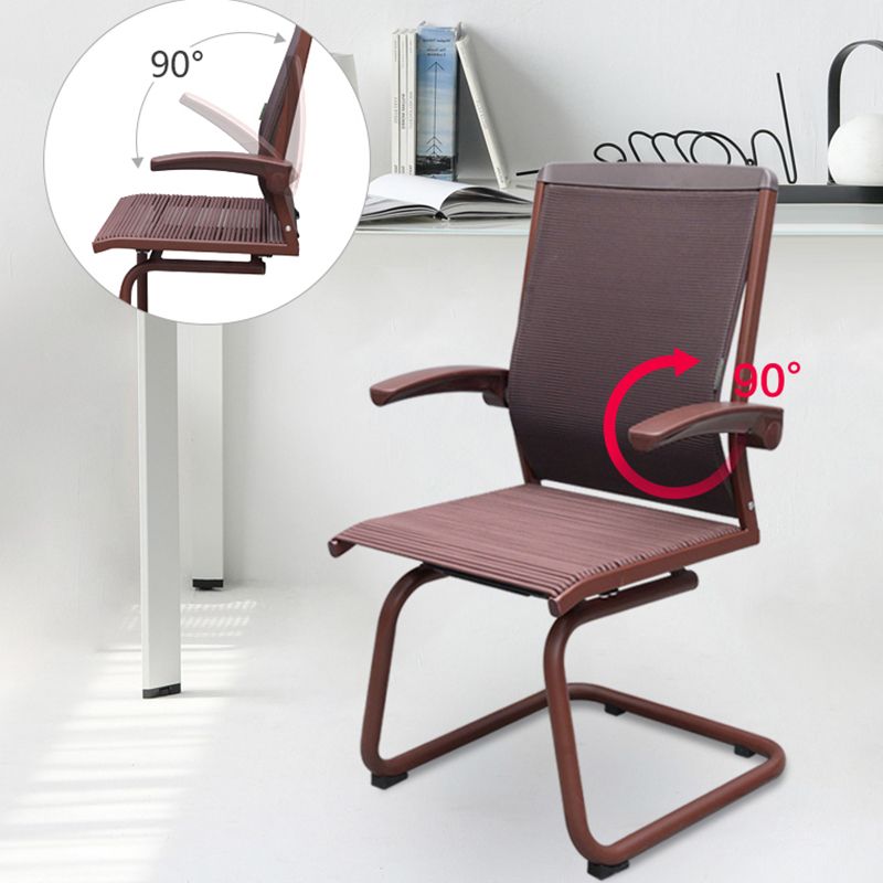 Contemporary Arms Included Desk Chair Mesh Back Conference Chair for Office Clearhalo 'furn' 'furn_office_chair' 'Furniture' 'Office Chairs' 'Office Furniture' 'office_chair' 1200x1200_8bf0fcb9-865b-41ee-be65-b9b3d26bb492