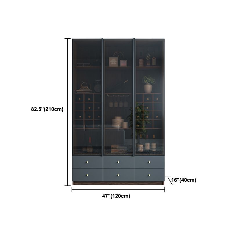 モダンな木製ディスプレイスタンドガラスドアリビングルーム用の収納キャビネット